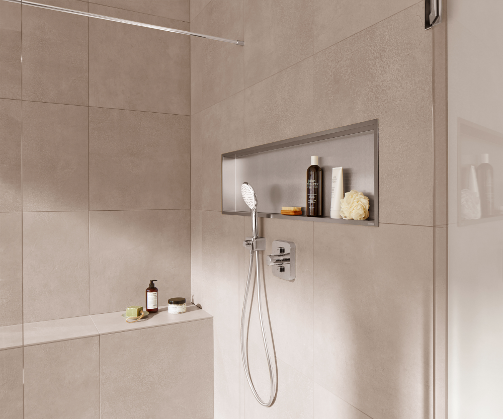 Rozloučení s košíky ve sprše: nejstylovější řešení používané designéry v moderních koupelnách